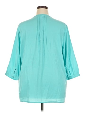 Ulla Popken 3/4 Sleeve Blouse (view 2)