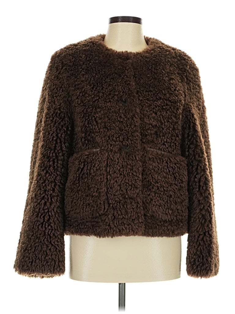 Lamarque Faux Fur Jacket In Brown