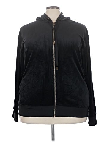 White Mark Zip Up Hoodie (view 1)