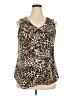 Roz & Ali Brown Sleeveless Blouse Size 2X - photo 1