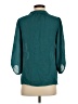 Tibi 100% Silk Teal 3/4 Sleeve Silk Top Size 4 - photo 2