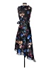 Parker 100% Polyester Floral Black Cocktail Dress Size S - photo 2