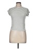 Green Envelope Stripes Silver Short Sleeve Turtleneck Size M - photo 1