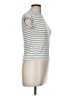 Green Envelope Stripes Silver Short Sleeve Turtleneck Size M - photo 4
