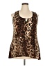 Lavish Brown Sleeveless Blouse Size 2X - photo 1