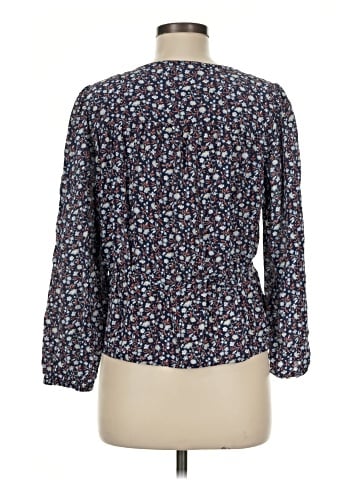 Madewell Silk Button-Front Peplum Top in Harvest Vine (view 2)