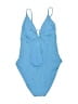 Becca Solid Blue One Piece Swimsuit Size XS (estimated) - photo 2