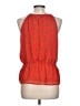 DR2 100% Polyester Orange Sleeveless Blouse Size L - photo 2