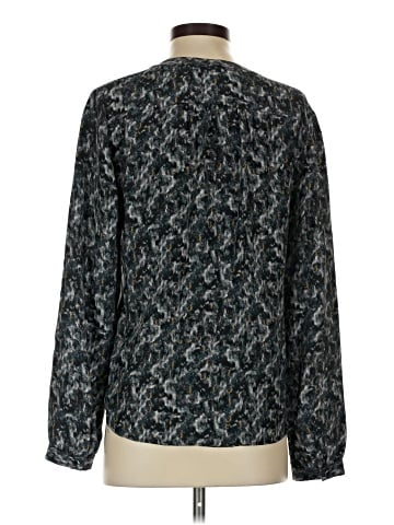 Theory Long Sleeve Silk Top (view 2)