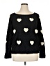 LC Lauren Conrad Hearts Black Pullover Sweater Size XL - photo 1