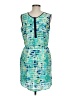 Apt. 9 100% Polyester Print Teal Cocktail Dress Size M - photo 2