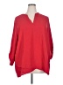 IMAN 100% Polyester Red 3/4 Sleeve Blouse Size 2X - photo 1