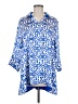 Dennis by Dennis Basso 100% Polyester Blue 3/4 Sleeve Blouse Size M - photo 1