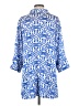 Dennis by Dennis Basso 100% Polyester Blue 3/4 Sleeve Blouse Size M - photo 2