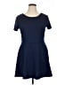 No Boundaries Solid Blue Casual Dress Size XL - photo 1