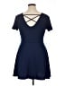 No Boundaries Solid Blue Casual Dress Size XL - photo 2