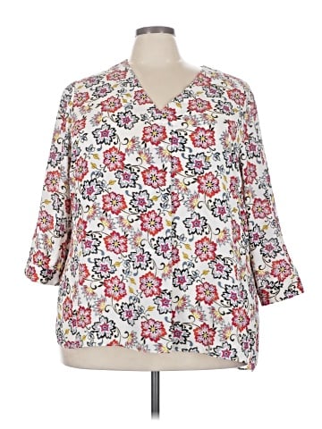 Rose + Olive 3/4 Sleeve Blouse (view 1)