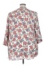 Rose + Olive 100% Polyester Floral White 3/4 Sleeve Blouse Size 3X - photo 2