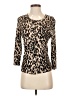 Halogen Animal Print Brown Cardigan Size S - photo 1
