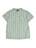 Tea Stripes Green Blue Short Sleeve Button-Down Shirt Size 3 - photo 1