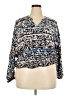 Jennifer Lopez 100% Rayon Blue Long Sleeve Blouse Size XXL - photo 1