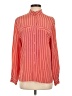 Escada 100% Silk Stripes Hearts Pink Red Long Sleeve Blouse Size EU 36 / US 6 - photo 1