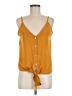 Adrienne 100% Polyester Yellow Sleeveless Blouse Size M - photo 1