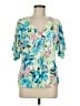 Chico's Green Short Sleeve Blouse Size Med (1) - photo 1