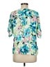 Chico's Green Short Sleeve Blouse Size Med (1) - photo 2