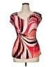 Cato 100% Polyester Red Short Sleeve Blouse Size XL - photo 1