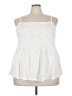 Torrid 100% Cotton Ivory Sleeveless Blouse Size 3X Plus (3) - photo 1
