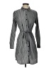 Love Notes 100% Polyester Stripes Gray Casual Dress Size S - photo 1