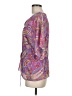 Chaps 100% Polyester Paisley Purple Short Sleeve Blouse Size M (petite) - photo 5