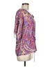 Chaps 100% Polyester Paisley Purple Short Sleeve Blouse Size M (petite) - photo 4
