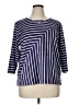 Alfred Dunner Stripes Blue Pullover Sweater Size XL Petite - photo 1
