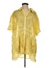 Free People 100% Polyester Yellow Kimono Size S - photo 1