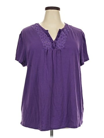 Just My Size Short Sleeve Blouse (view 1)