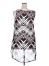 Torrid 100% Polyester Zebra Print Tropical Silver Sleeveless Blouse Size 2X Plus (2) - photo 2