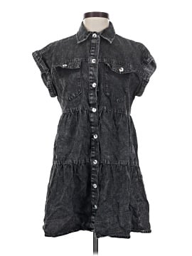 denim dress 70s style Women's Lapel Sleeveless Button up Mini Western Cowgirl Dress Made for women who wairgroup:modern fit Denim mini dress brand Color:Capri Blue Shelden