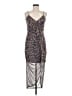 Allison Joy Silver Cocktail Dress Size M - photo 1