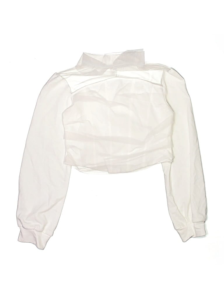 Pre-owned Unbranded Kids' Long Sleeve Blouse In White