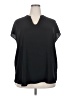 Sejour 100% Polyester Black Short Sleeve Blouse Size 20 - photo 1