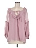 M.S.S.P. 100% Polyester Pink 3/4 Sleeve Blouse Size M - photo 1