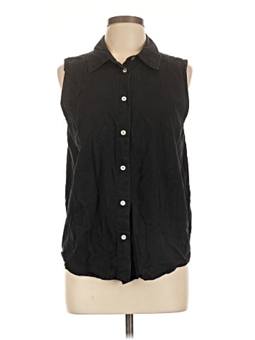 DONNI Sleeveless Button-Down Shirt (view 1)