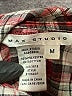 Max Studio Plaid Red 3/4 Sleeve Button-Down Shirt Size M - photo 7