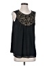 One September 100% Polyester Black Sleeveless Blouse Size XS - photo 1