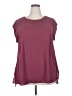 DR2 100% Polyester Burgundy Short Sleeve Blouse Size 2X - photo 1