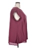 DR2 100% Polyester Burgundy Short Sleeve Blouse Size 2X - photo 4