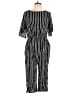 Gibson Latimer Stripes Black Jumpsuit Size L - photo 1