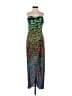 BCBGMAXAZRIA 100% Polyester Graphic Green Cocktail Dress Size 2 - photo 1